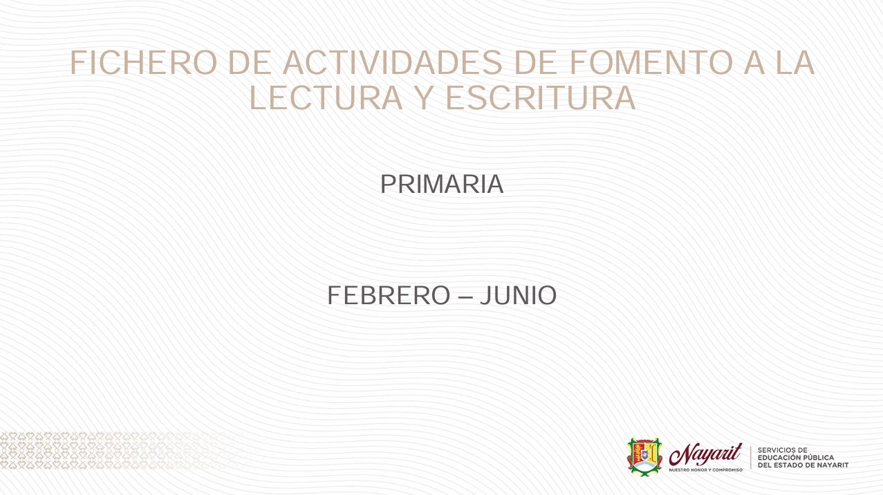 Portada de Fichero primaria (Febrero - Junio 2024)